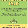Educational Studies Postdoctoral Candidate Talk